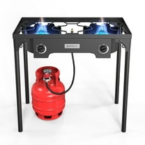 Matladin 2 Burner Gas Propane Stove, 150000 BTU, Outdoor Camping Picnic Stove, Outdoor Camping Picnic Cooker, Black