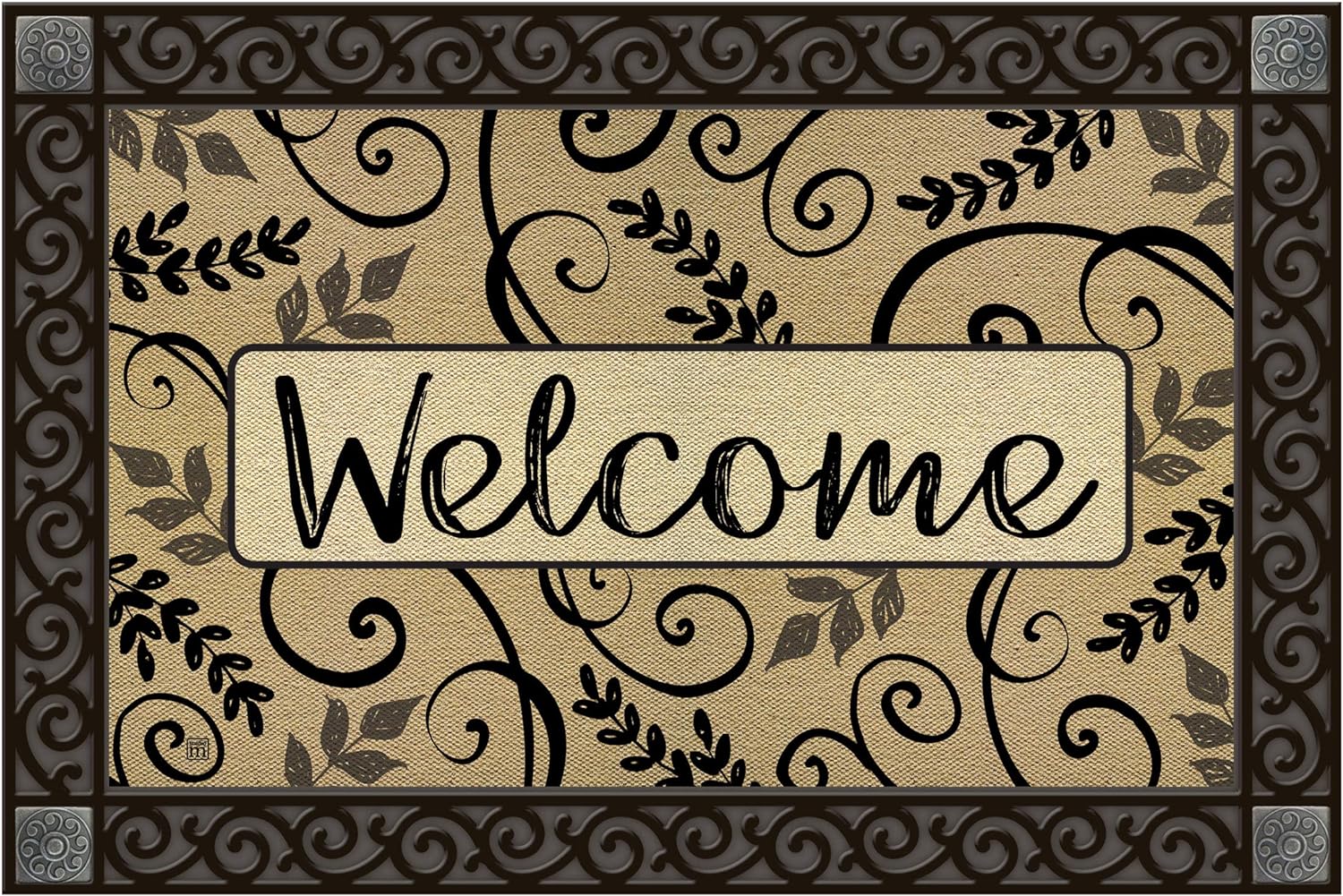 Matmates Leafy Scroll Decorative Floor Mat Indoor Or Outdoor