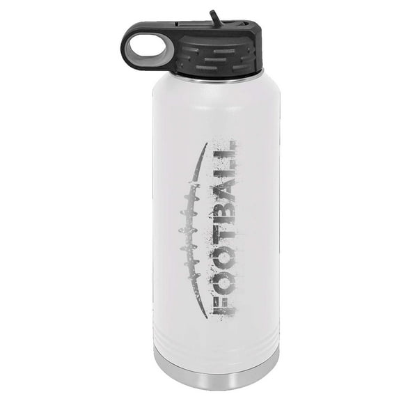 Mato & Hash 32oz Football Laser Engraved Workout Water Bottle