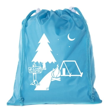 Mato & Hash Camping Mini Drawstring Backpack for Birthday Parties and Summer Camp