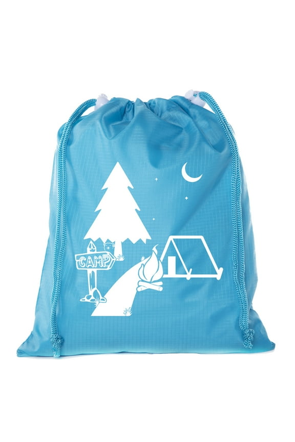Camping Mini Drawstring Backpack for Birthday Parties and Summer Camp