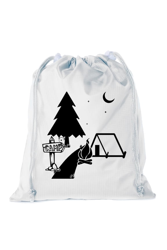 Camping Mini Drawstring Backpack for Birthday Parties and Summer Camp