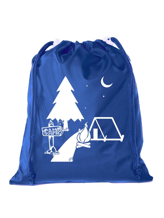 Camping Mini Drawstring Backpack for Birthday Parties and Summer Camp