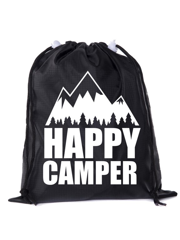 Camping Mini Drawstring Backpack for Birthday Parties and Summer Camp