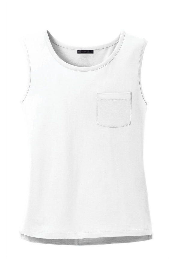 Juniors Vintage Wash Muscle Tank - MH - White MHDT4301SA XS