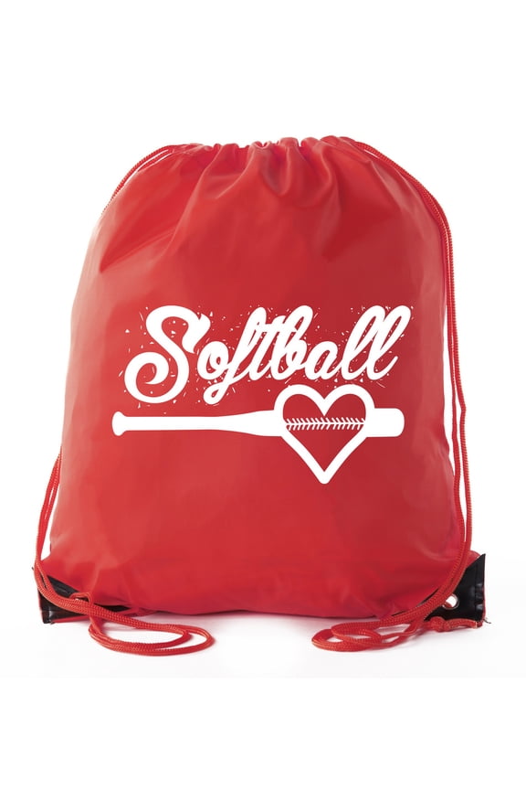 Ladies Softball Drawstring Bags with 3,6, and 10 Pack Bulk options