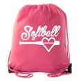 thumbnail image 1 of Mato & Hash Ladies Softball Drawstring Bags with 3,6, and 10 Pack Bulk options, 1 of 4