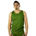 thumbnail image 1 of Mato & Hash Mens 100% Cotton Tank Top Shirt - Olive CA6100 S, 1 of 4