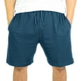 thumbnail image 1 of Mato & Hash Mens 100%  Drawstring Cotton Gym Shorts With Pockets - Slate Blue CA6000 XL, 1 of 3