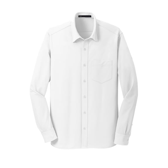 Mato & Hash Mens Dimension Knit Dress Shirt - White MHK570SA S