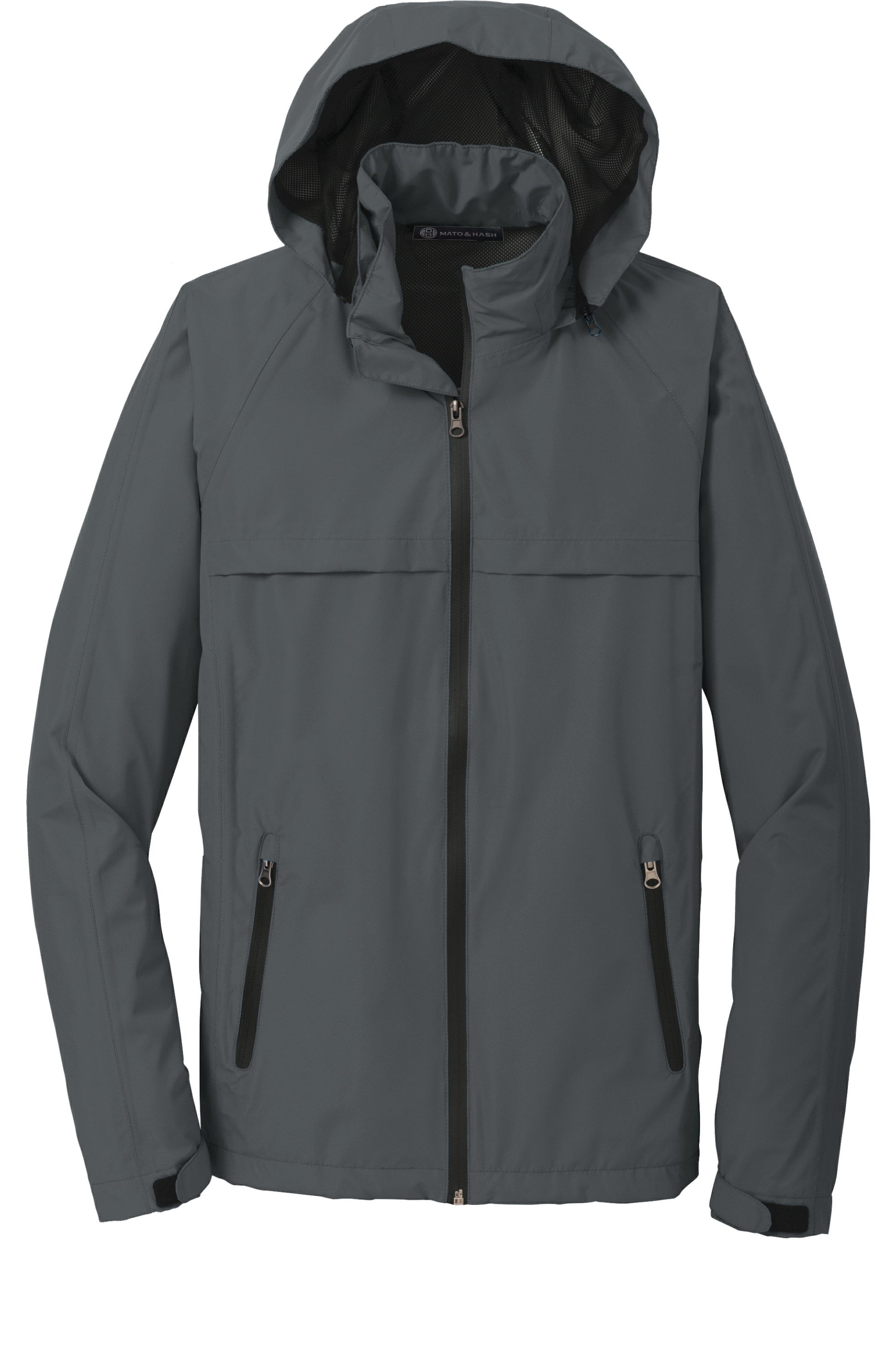 Mato & Hash Mens Solid Color Waterproof Jacket - MH - True