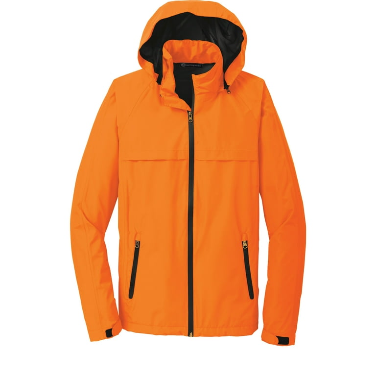 Mato Hash Mens Solid Color Waterproof Jacket MH Orange Crush MHJ333SA XS