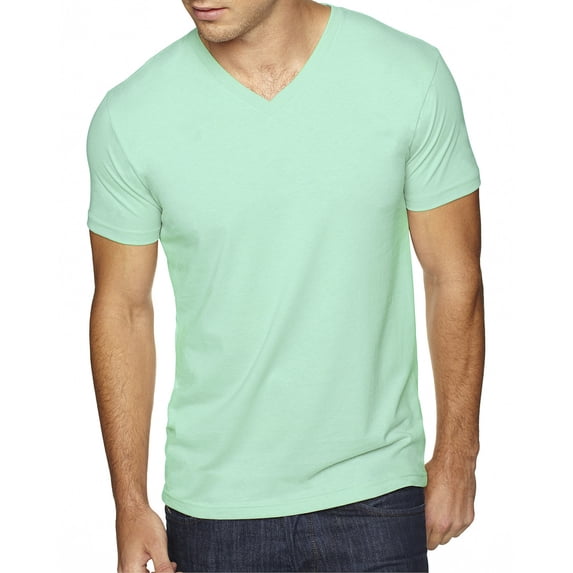 Mato & Hash® Mens Sueded V-Neck Tee - MH - Mint MH6440AB XL