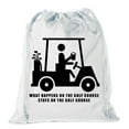 thumbnail image 1 of Mato & Hash Mini Drawstring Golf Bags | Golf Favor Bags for Leagues White, 1 of 3