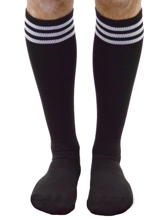 Official Soccer Referee Sock - Adult Black/White CA7400