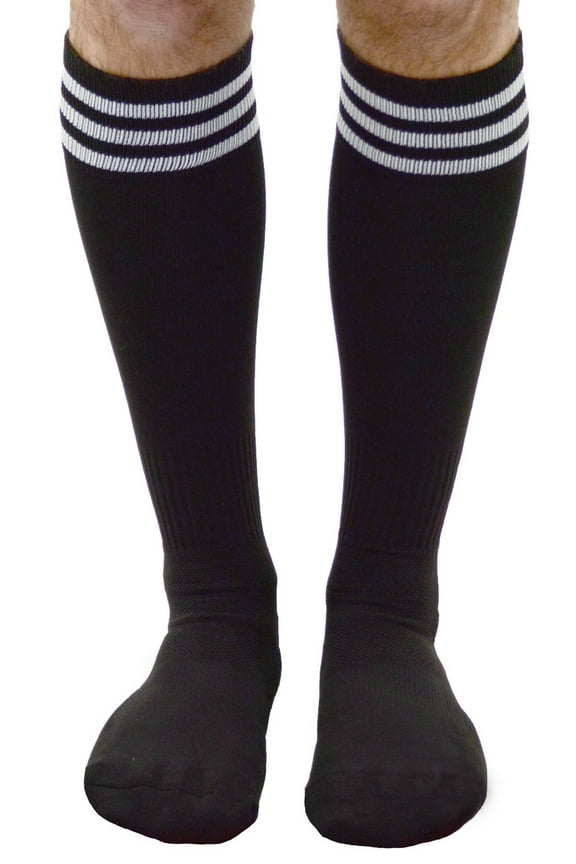Official Soccer Referee Sock - Adult Black/White CA7400
