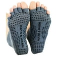thumbnail image 1 of Mato & Hash Toeless Half Toe Yoga Socks With Grip - 3PK Grey CA7200 M/L, 1 of 2