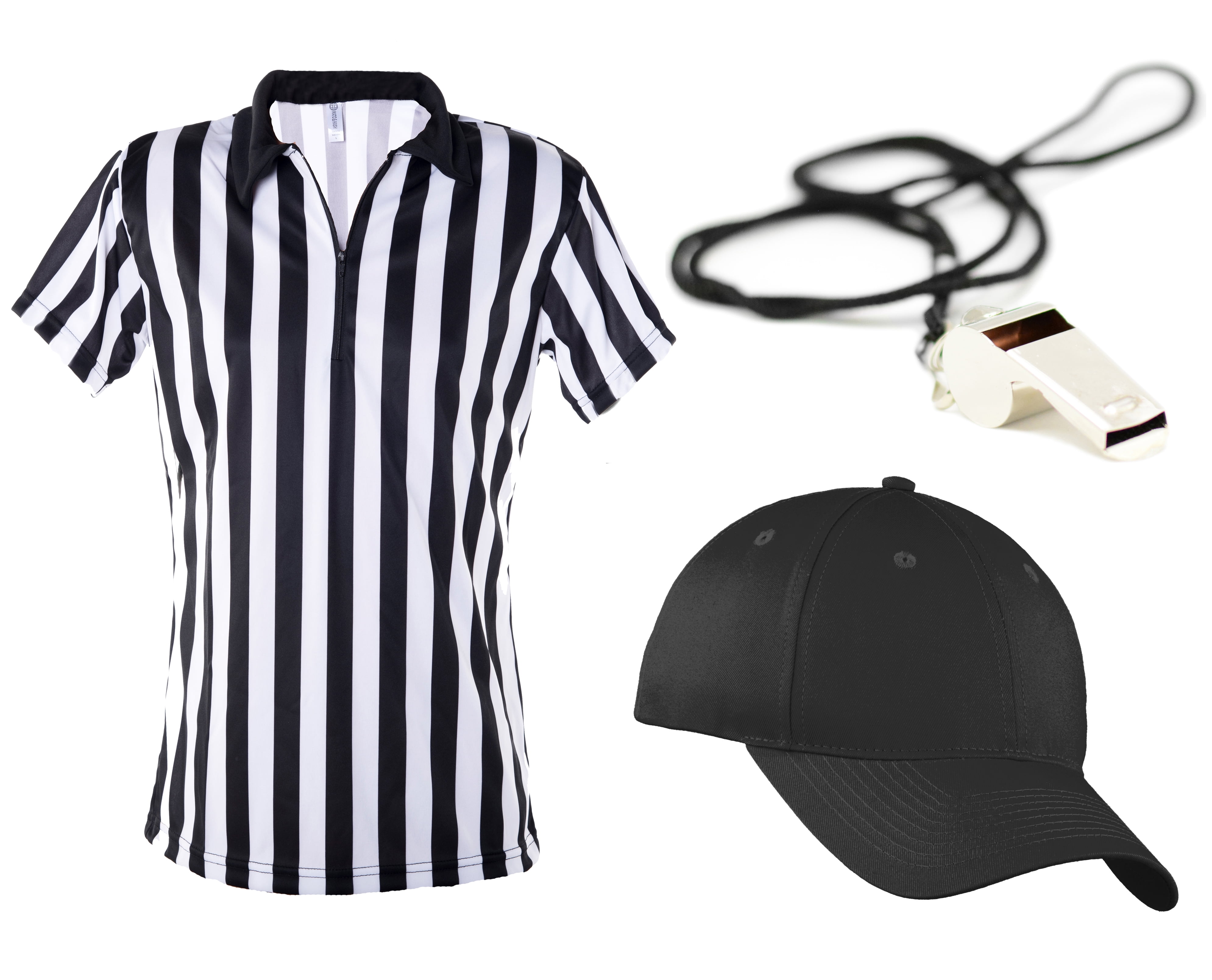 Referee Tee Mato & Hash Women's 1/4 Zip-Up Quarter-Zip Referee Short Sleeve Ref Tee ...