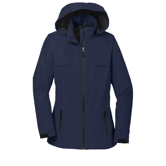 Mato & Hash Womens Solid Color Waterproof Jacket - MH - True Navy MHL333SA S