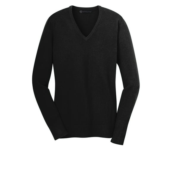 Mato & Hash Womens V-Neck Sweater - MH - Black MHLSW285SA 2XL
