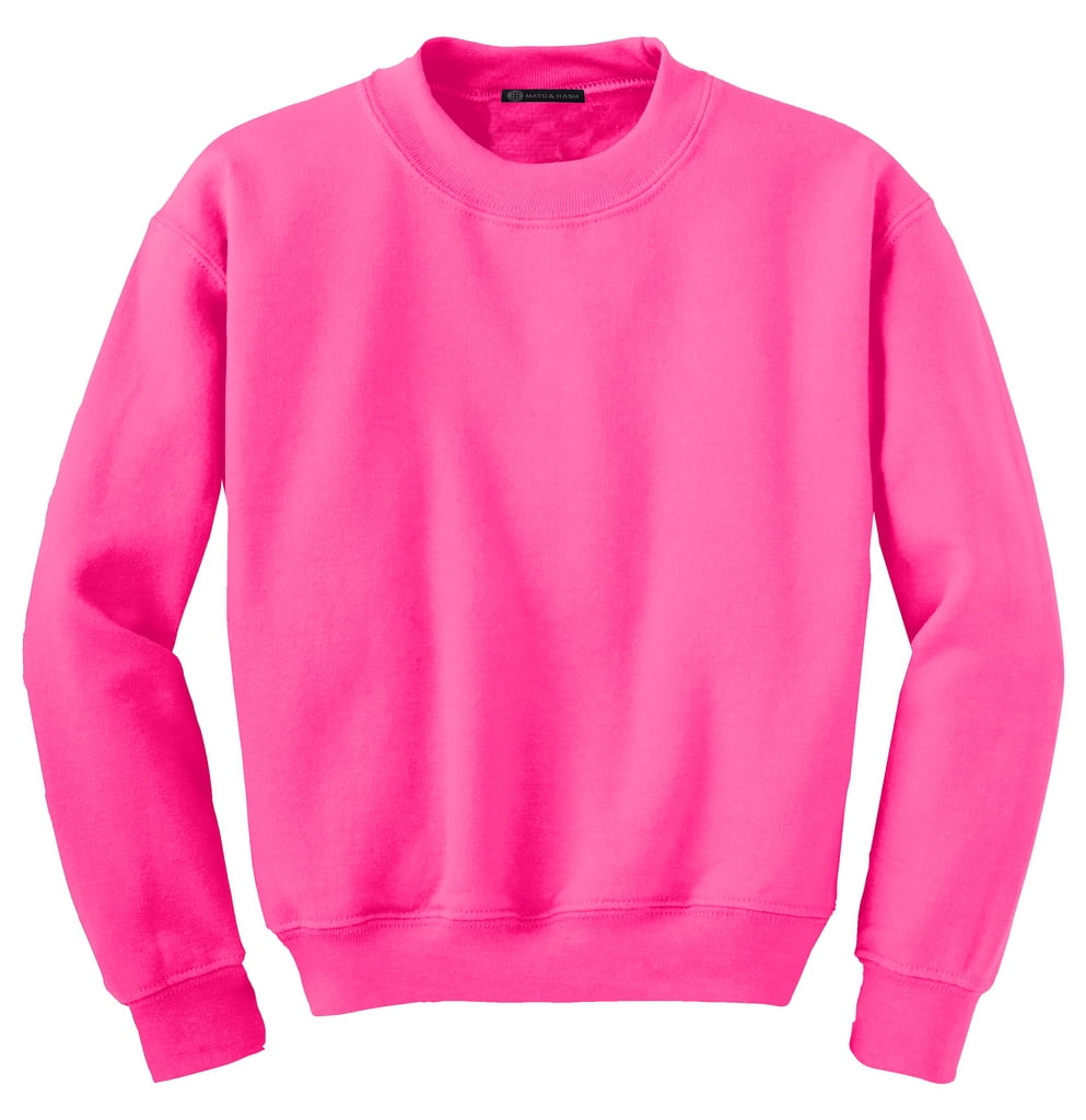 スウェット・トレーナー PINK COTTON SWEATSHIRT Mato & Hash® Youth Blend Crewneck Sweatshirt - MH - Safety