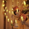thumbnail image 1 of Matoen 10 LED Photo Clips String Lights Holder 4.92Ft Starry Fairy Lights for Hanging Pictures Cards Memos USB Powered with Switch Perfect for Bedroom Wedding Dorm Christmas Decor (Warm White), 1 of 6
