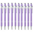 thumbnail image 1 of Matoen 10-Pack Aluminum Stylus Gel Pens, 0.5mm Fine Tip Retractable Touchscreen Pen - Smooth Writing, No Leak Ink, Soft Screen Stylus - for Business, Office, Juniors - Perfect as Corporate Gifts, 1 of 5