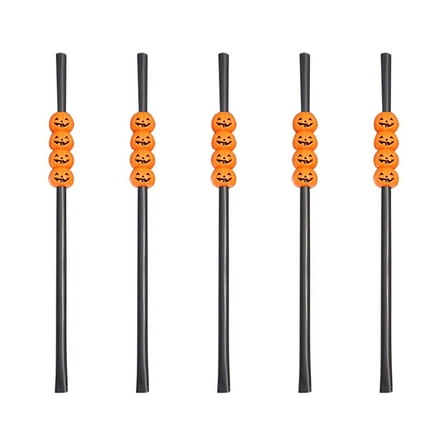 Matoen 10 Pcs Halloween Straws Plastic Party Straws Include Pumpkin Ghost Reusable Drinking Straws Halloween Party Decoration for Kids Halloween Party Supply