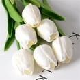 Matoen 10Pcs PU Tulips Artificial Flowers, Real Touch 14" Silk Flower