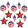 thumbnail image 1 of Matoen 12 Pcs Patriotic Ornaments Hanging Balls, 4th of July Independence Day Tree Ornaments for Holiday Wedding Veteran Day Tree Decorations, 1 of 7