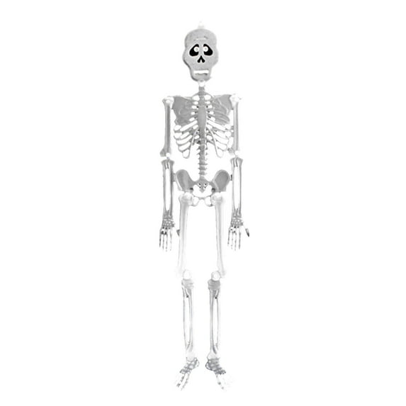 Matoen 12inch Halloween Luminous Skeleton Full Body Realistic Bones with Movable Joints for Halloween Indoor and Outdoor Decoration