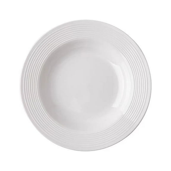 Matoen 1Pcs Household Dinner Plates Western Food Plates Hotel Restaurant Tableware Pure White Design