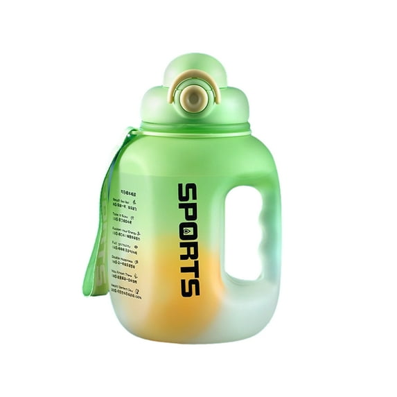 Matoen 2.5L Water Bottle - Straw & Chug Lid - Big Water Bottle with Straw - BPA Free Gym Water Bottle with Handle - Gallon Water Bottle (85 oz, Black)