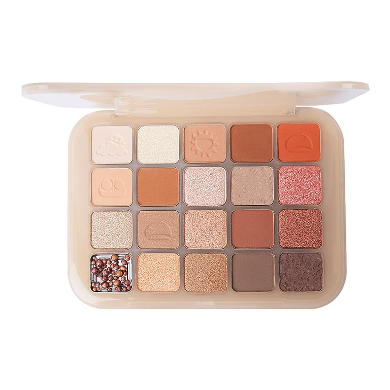 Matoen 20 Colors Makeup Nude Colors Eyeshadow Palette Natural Nude Matte Shimmer Glitter Pigment Eye Shadow Pallete Set Waterproof Smokey Makeup Kit