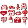 thumbnail image 1 of Matoen 24Pcs Wooden Heart Embellishments Red and Pink Wood Heart Tags Wood Heart Slice Hanging Decorative Ornaments Crafts for Valentines Day Wedding Anniversary Themed Parties, 1 of 6
