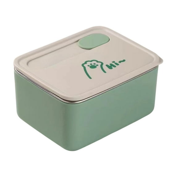 Matoen 304 Stainless Steel Lunch Box - Microwave Safe, Leak Proof Food Storage Container for Bento, Meal Prep & Travel (18oz, Green)