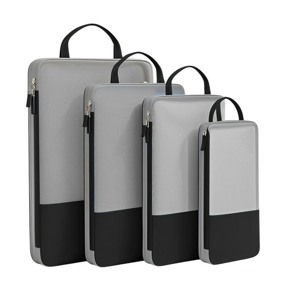 Matoen 4-Piece Travel Compression Packing Cubes Set - Lightweight Mesh Luggage Organizers, Space-Saving Storage Bags for Effortless Trip Packing