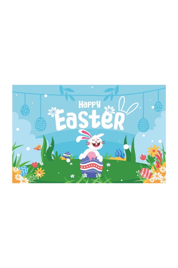 59"x35.4" Easter Spring Wooden Wall Backdrop, Bunny Rabbit Eggs Decor for Kids Baby Shower Birthday Party Decor Photography Portrait Studio Booth Props Background