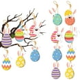 thumbnail image 1 of Matoen 8 Pcs Easter Ornaments for Tree Happy Easter Paper Hanging Ornaments Egg Bunny Spring Tree Decorations Gnome Chick Paper Slices Pendant with Rope for Home Spring Party Decor, 1 of 5