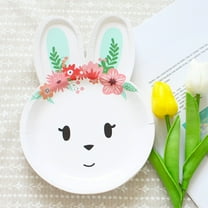 Matoen 8Pcs Easter Tableware, Happy Easter Bunny Egg Disposable Dinnerware, 8Pcs Paper Plates for Easter Holiday Party Supplies Table Decorations