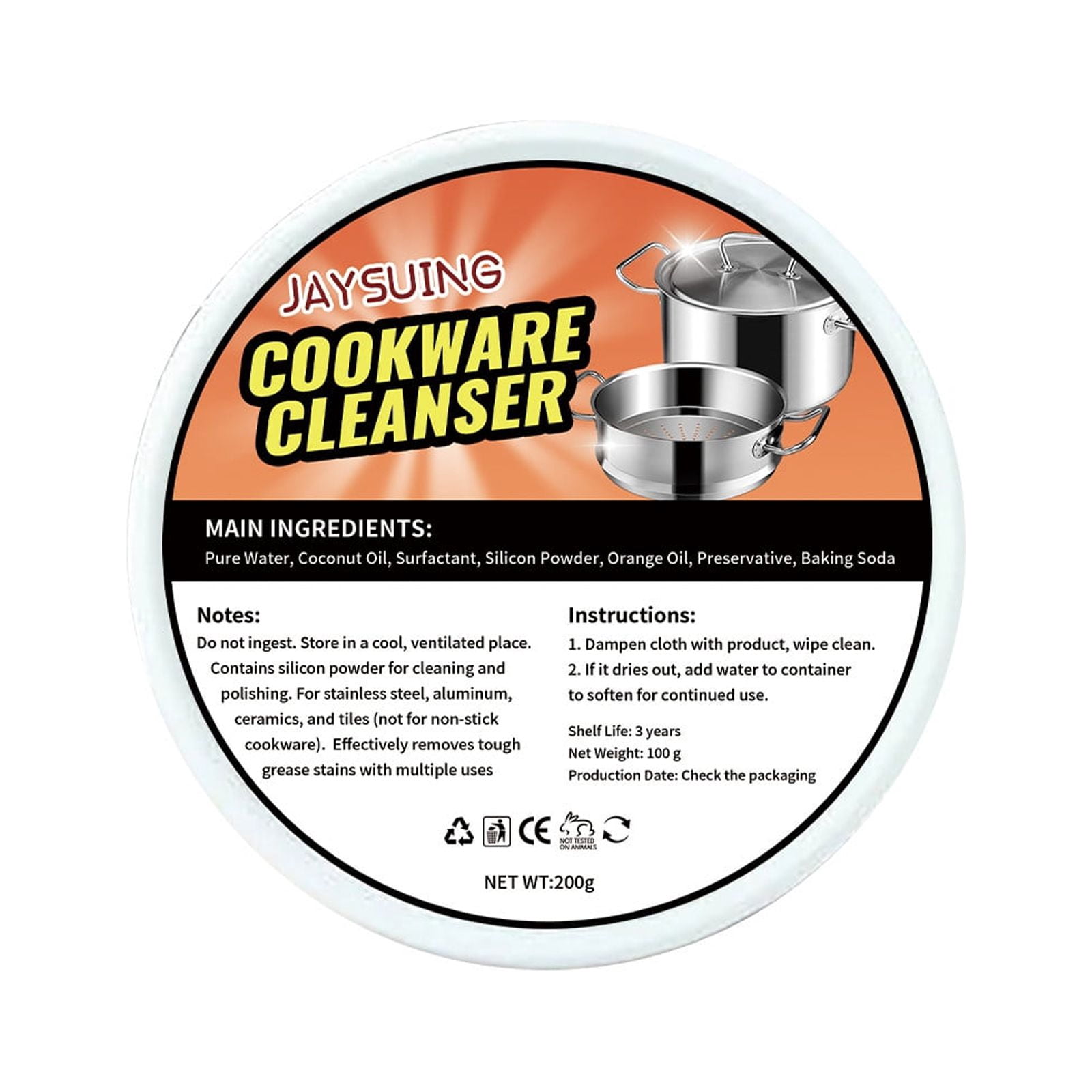 Kitchen Pot Cleaner Matoen All Purpose Cleaner Kitchen Cookware Cleanser Rust Remover 200g ...
