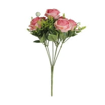 Matoen Artificial Rose Flowers 6 Heads Silk Rose Bouquet Vintage Wedding Home Table Decor for Mother's Day Wedding Birthday