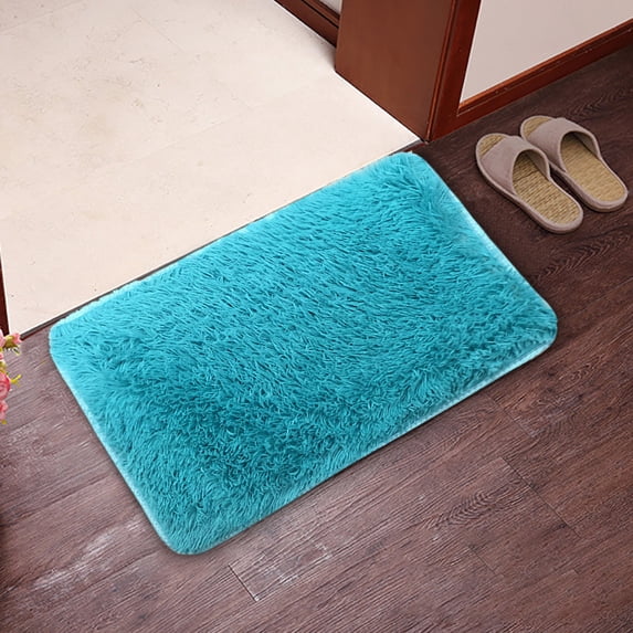 Matoen Bath Mat-Rubber Backing Non SlipThin Bathroom Rugs Fit Under Door- Quick Dry Absorbent Bathroom Floor Mats-Shower Rug for in Front of Bathtub Shower Gray 16x24