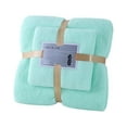 thumbnail image 1 of Matoen Bath Towel Set Microfiber Soft Cotton Towel Set Quick Dry Towel Includes 1 Bath Towel and 1 Face Towel - Green, 1 of 6