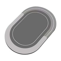 Matoen Bathroom Rug 16x24, Non Slip Washable Bath Mat for Shower Floor, Absorbent Soft Bathmat with Rubber Backing, Quick Dry Microfiber Carpet Accessories, Blue