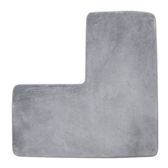 Matoen Bathroom Rugs Quick Dry Microfiber Mats Non Slip Washable, Extra Soft and Highly Absorbent Plush L-Shaped Bath Mats for Bathroom, Kitchen, and Bath Floor - 31.5"X31.5"