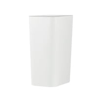 Matoen Bathroom Trash Can with Lid, 2.7 Gallons/10.2Liters Garbage Can with Pop-Up Lid, Small Plastic Trash Can, Slim Trash Bin Waste Basket for Bathroom, Bedroom, Office, Living Room(White)