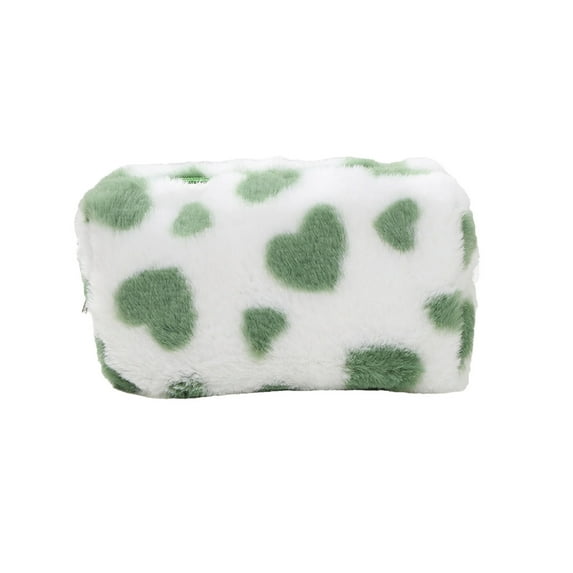 Matoen Bear Plush Pencil Case - Cute Love Heart Makeup Bag with Large Capacity, Soft Storage Organizer for University & Travel - Perfect for Teens & Juniors (Pens, Cosmetics, Stationery)