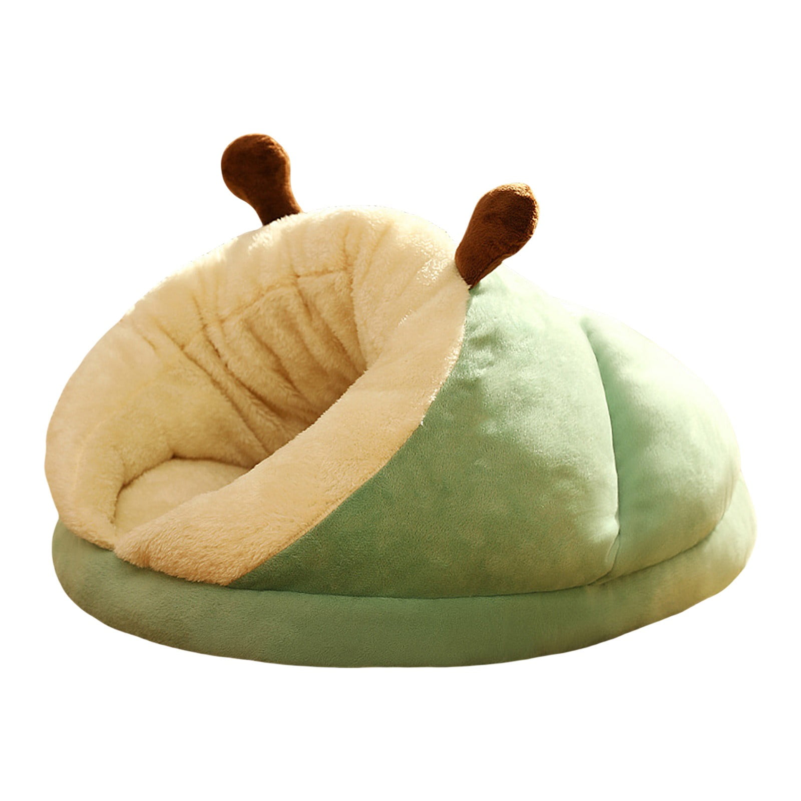 Matoen Bed for Dog and Cat, Pet Bed, Ultra Soft Cute Plush Slipper Cat Cave Bed, Anti Slip Warm Pet House Nest, Self-Warming, Ideal for Indoor Use - Fits up to 10lbs (12"x16"x10", Gray)