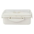 thumbnail image 1 of Matoen Bento Box Adult Lunch Box Double-layer Divided Lunch Box for Office Worker (Beige), 1 of 4